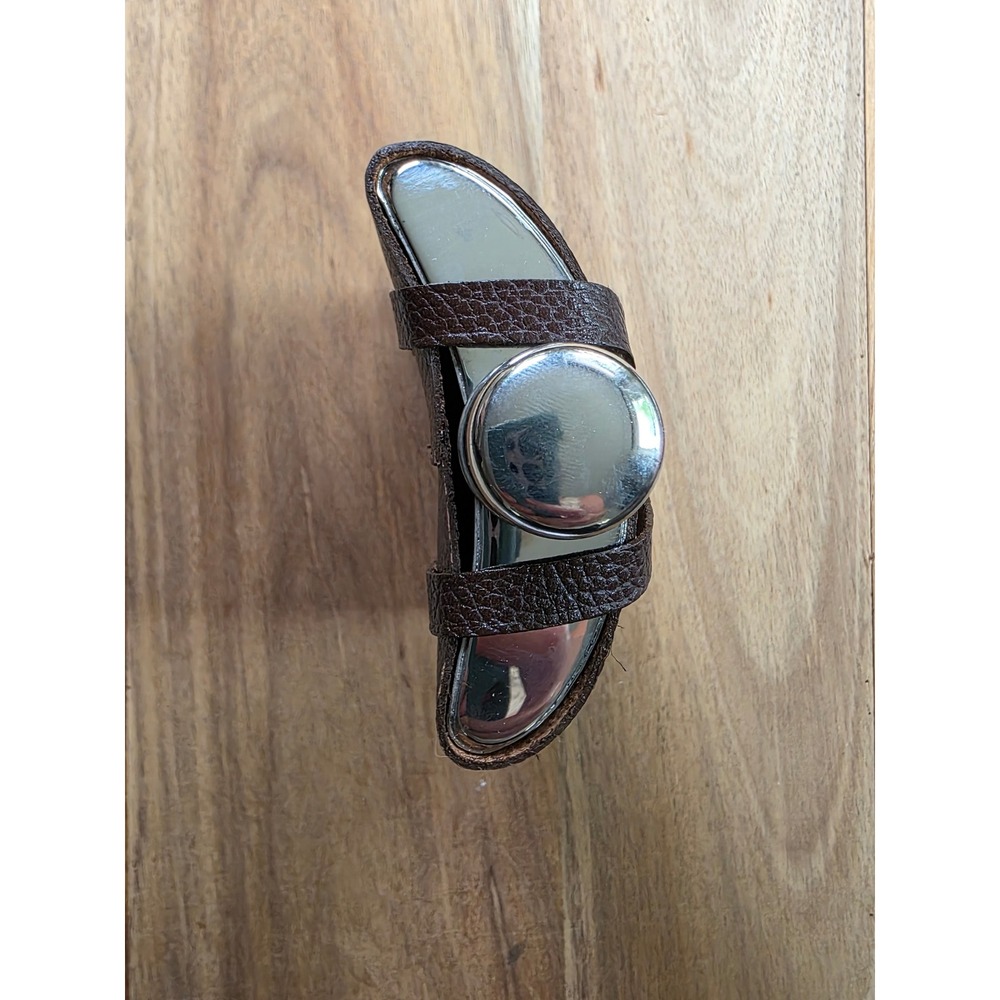 AKAH Jagerflasche Vintage Hip Flask Brown Leather Stainless Steel Hunting 78020 - Picture 11 of 16